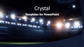  Presentation with football lights - Audience pleasing slide deck consisting of night-football-arena-in-lights backdrop and a black colored foreground