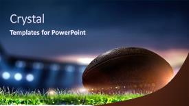  Presentation with football lights - Presentation having night-football-arena-in-lights background and a ocean colored foreground