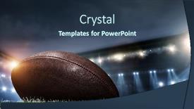  Presentation with football lights - Cool new slide set with night-football-arena-in-lights backdrop and a tawny brown colored foreground