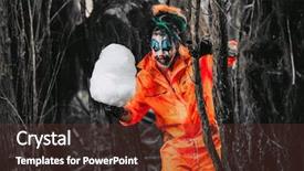  Presentation with halloween candy - Theme with night forest with a candy background and a tawny brown colored foreground