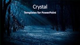  Presentation with night - PPT theme consisting of night forest with moonlight beams background and a navy blue colored foreground