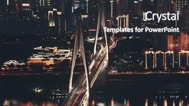  Presentation with china urbanization - Audience pleasing presentation design consisting of night in chongqing china backdrop and a dark gray colored foreground