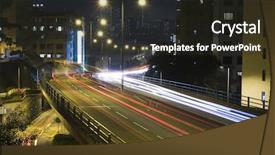  Presentation with macau - Presentation theme enhanced with night in hong kong background and a tawny brown colored foreground