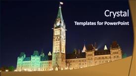  Presentation with government canada - Theme enhanced with night in ottawa canada background and a wine colored foreground