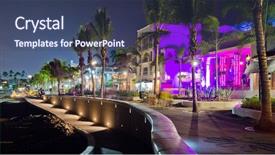  Presentation with mexico - Slides enhanced with night in puerto vallarta background and a ocean colored foreground