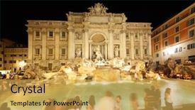  Presentation with rome italy - Cool new theme with night in rome italy backdrop and a yellow colored foreground