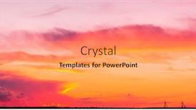  Presentation with horizon - Audience pleasing slide deck consisting of night-is-coming-bright-horizon backdrop and a coral colored foreground