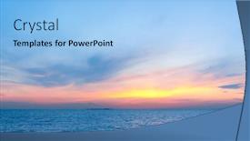  Presentation with skies - Colorful presentation theme enhanced with night is coming burning skies backdrop and a light blue colored foreground