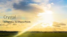  Presentation with fiery - Theme with night is coming fiery cloud background and a blonde colored foreground