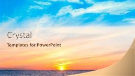  Presentation with paradise - Amazing PPT theme having night-is-coming-glowing-paradise backdrop and a lemonade colored foreground