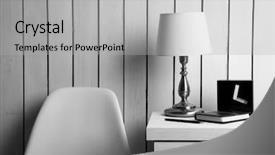  Presentation with decor - PPT layouts enhanced with night lamp and home decor background and a light gray colored foreground
