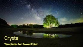  Presentation with way - Amazing presentation design having night-landscape-with-the-milky backdrop and a wine colored foreground