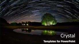  Presentation with way - PPT layouts consisting of night-landscape-with-the-milky background and a black colored foreground