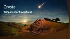  Presentation with romania - PPT layouts enhanced with night-landscape-with-the-milky background and a navy blue colored foreground