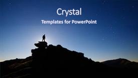  Presentation with night sky - Amazing presentation having night landscape with the starry backdrop and a ocean colored foreground