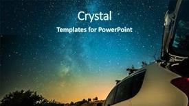  Presentation with night sky - Amazing PPT layouts having night landscape with white car backdrop and a ocean colored foreground