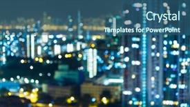  Presentation with simple japan hong kong - Cool new PPT theme with night life - blured lighhts hong kong backdrop and a ocean colored foreground