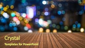  Presentation with office buildings - Theme with night life - blurred city lights and office background and a tawny brown colored foreground