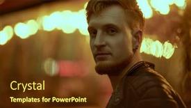  Presentation with street lights - Slide deck featuring night-life background and a tawny brown colored foreground