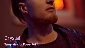  Presentation with city night - Amazing slide deck having night-life backdrop and a wine colored foreground