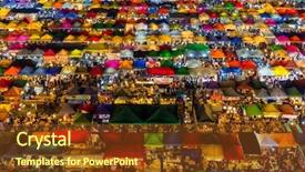  Presentation with retail - Cool new PPT theme with night light at talad rod backdrop and a  colored foreground