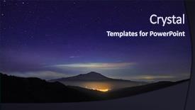 Presentation with night stars - Slide deck consisting of night light of randazzo town background and a navy blue colored foreground