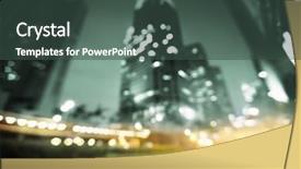  Presentation with hong kong - Colorful presentation theme enhanced with night lights of the hong backdrop and a ocean colored foreground