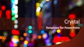  Presentation with new york night - Slide deck consisting of night lights of the new background and a tawny brown colored foreground