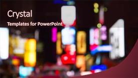  Presentation with new york night - Beautiful theme featuring night lights of the new backdrop and a  colored foreground