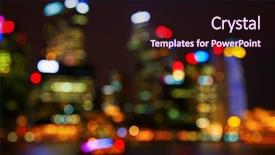  Presentation with night city - Audience pleasing PPT theme consisting of night lights of the singapore backdrop and a wine colored foreground
