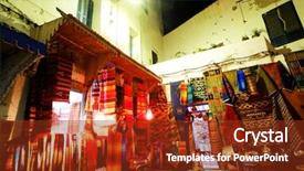  Presentation with moroccan - Amazing presentation design having night market - traditional moroccan shop in essaouira backdrop and a tawny brown colored foreground
