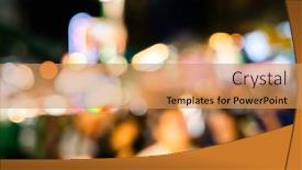  Presentation with focus - Beautiful slide set featuring night-marketplace-in-abstract-shallow backdrop and a coral colored foreground