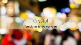 Presentation with night - PPT theme having night-marketplace-in-abstract-shallow background and a yellow colored foreground
