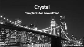  Presentation with brooklyn - Slide deck enhanced with night new york city background and a dark gray colored foreground