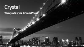  Presentation with new york night - Presentation design featuring night new york city background and a dark gray colored foreground