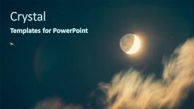  Presentation with nighttime - Presentation design having night-of-a-moon-eclipse background and a navy blue colored foreground