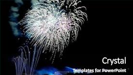  Presentation with night day - Presentation theme featuring night of national day paris background and a  colored foreground