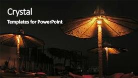  Presentation with desert night sky - Amazing presentation design having night on beach backdrop and a black colored foreground