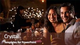  Presentation with guys night out - Colorful presentation enhanced with night out at cocktail bar backdrop and a tawny brown colored foreground