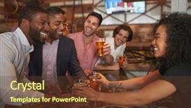  Presentation with bachelor - Audience pleasing presentation theme consisting of night out for bachelor backdrop and a tawny brown colored foreground