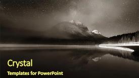  Presentation with traffic light - Theme with night over lake with stars background and a wine colored foreground