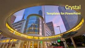  Presentation with houston - Presentation theme having night park - houston downtown sunset modern skyscrapers background and a tawny brown colored foreground