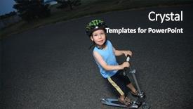  Presentation with outdoors - Amazing presentation having night park - little boy riding scooter outdoors backdrop and a  colored foreground