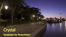  Presentation with lagoon - Amazing slides having night park - venetian lagoon island backdrop and a  colored foreground