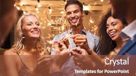  Presentation with elegant party - Cool new theme with night party group of elegant backdrop and a tawny brown colored foreground