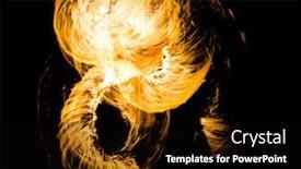  Presentation with performance - Slide deck enhanced with night performance flaming trails background and a black colored foreground
