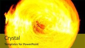  Presentation with performance - Colorful presentation design enhanced with night performance human torch backdrop and a white colored foreground