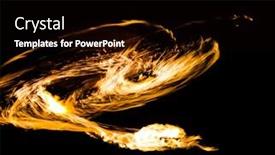  Presentation with performance - Slide set featuring night-performance-orange-flames background and a black colored foreground