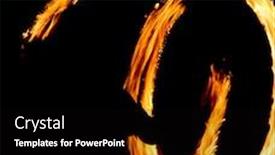  Presentation with performance - Slides having night-performance-orange-flames background and a black colored foreground