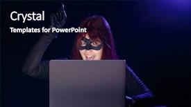  Presentation with gangster - Presentation theme featuring night photo of gangster girl background and a black colored foreground